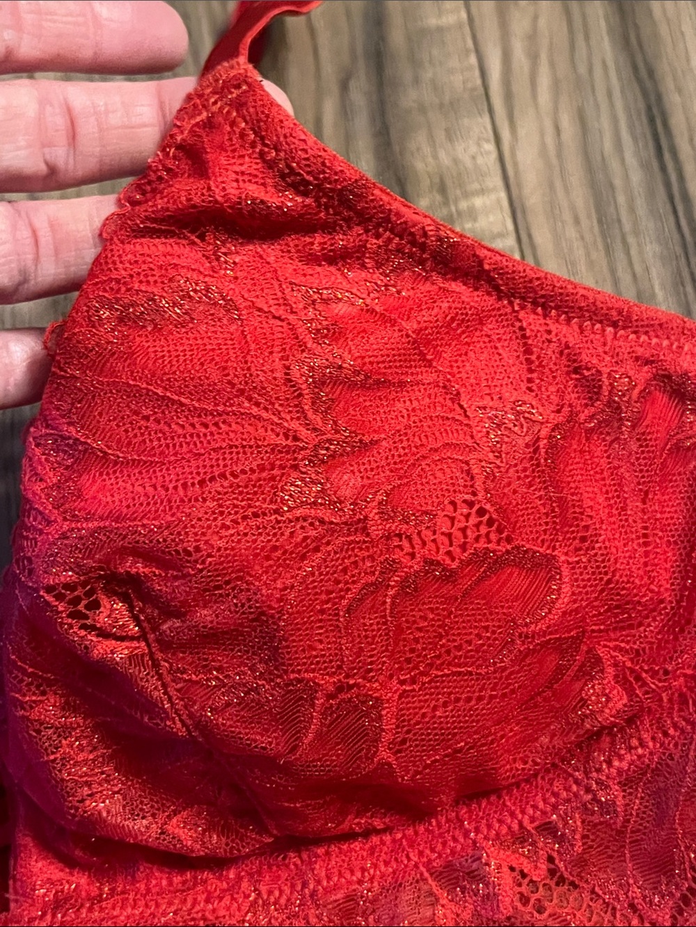 Auden Red Lace Longline Bralette - Picture 3 of 9